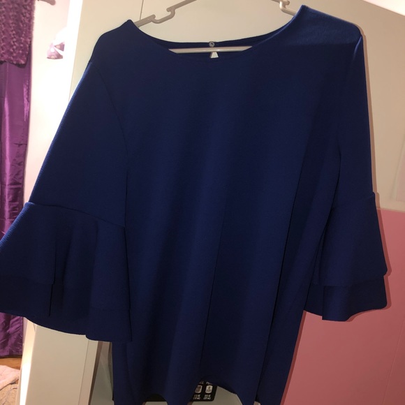 Lane Bryant Tops - Lane Bryant Blue Big Sleeved Shirt Lane Bryant Tops - Lane Bryant Blue Big Sleeved Shirt